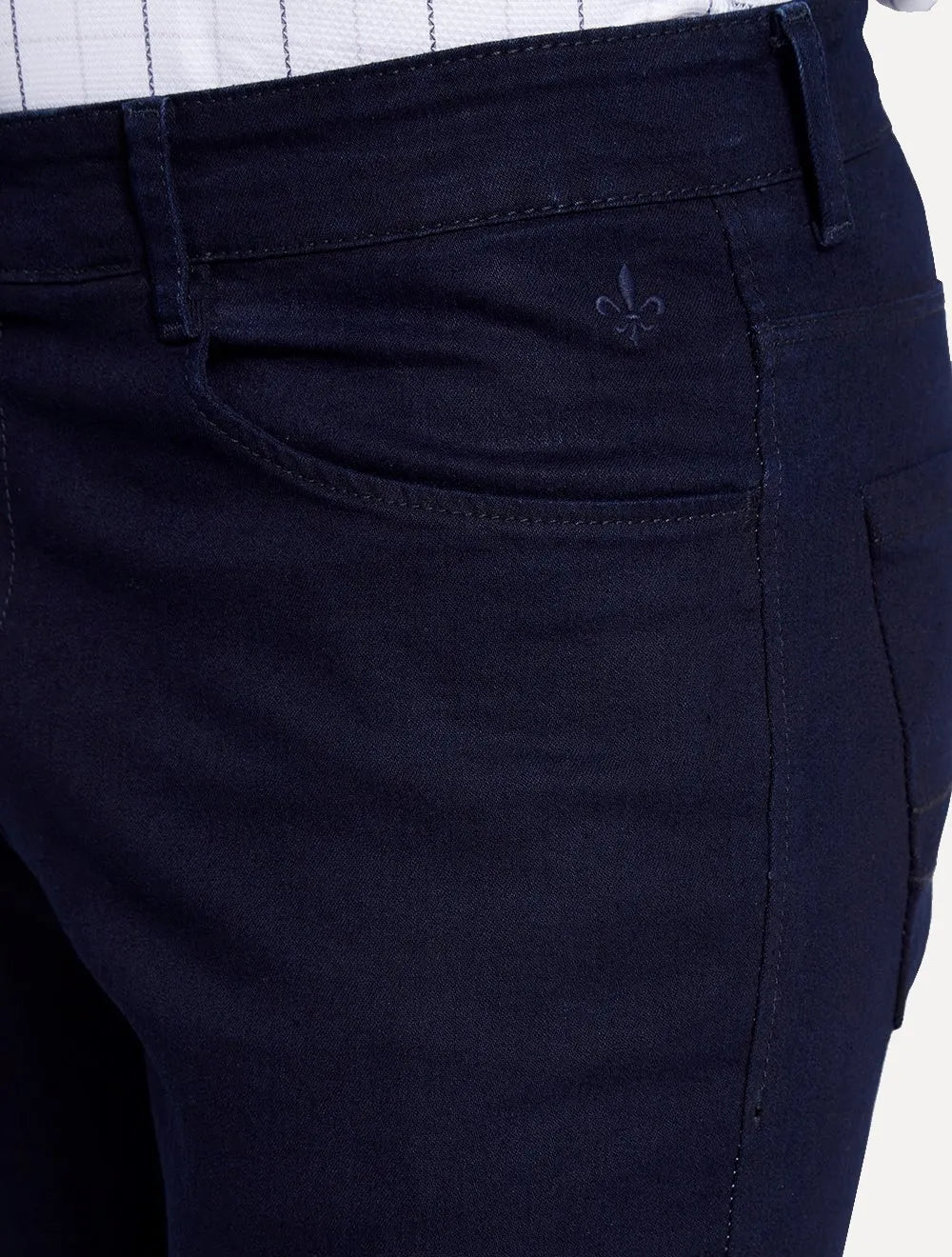 Calça Dudalina Jeans Masculina Slim Stretch Five Pockets Escura