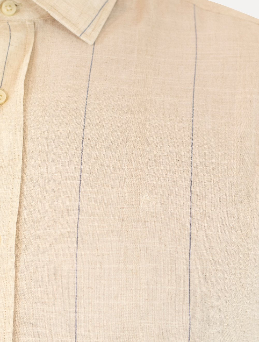 Camisa Aramis Masculina Modal Linho Algodão Visco Areia Mescla