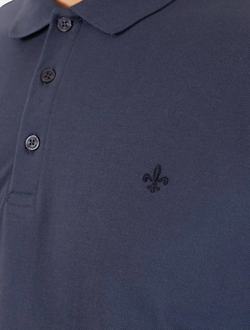 Polo Dudalina Piquet Essentials Cotton Basica Modal Azul Marinho