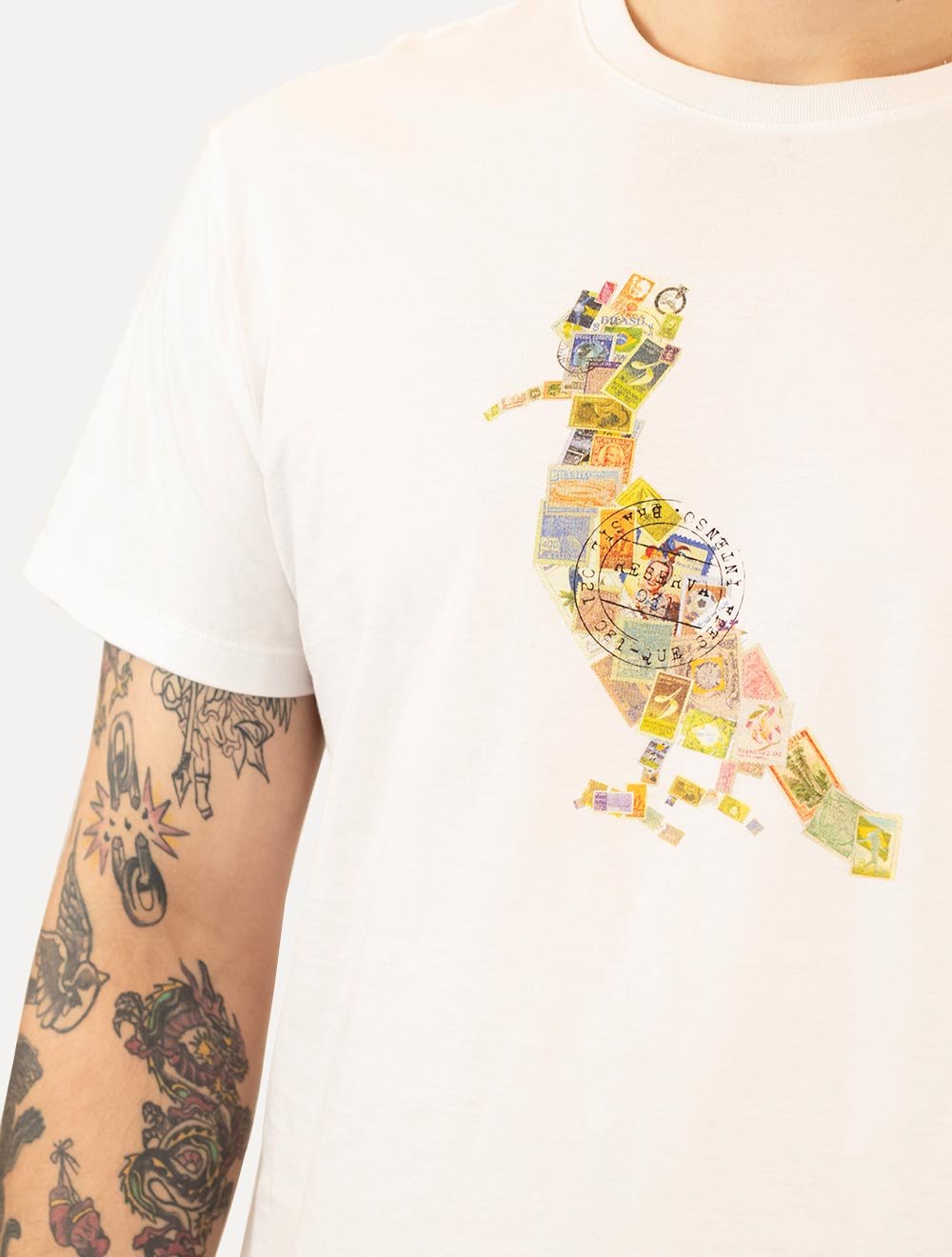 Camiseta Reserva Masculina Estampada Pica-Pau Selo Branca
