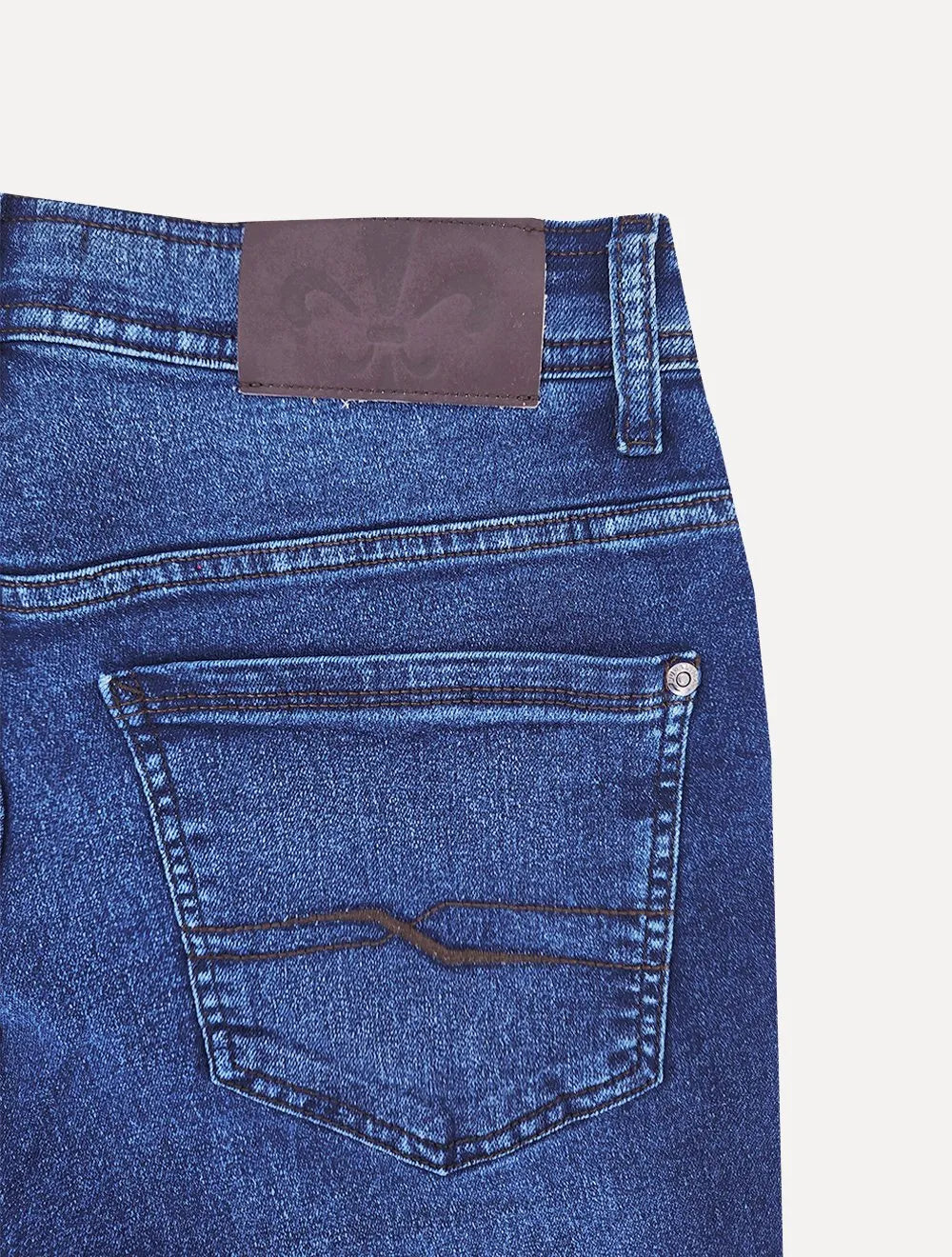 Calça Dudalina Jeans Masculina Slim Stretch Azul Médio