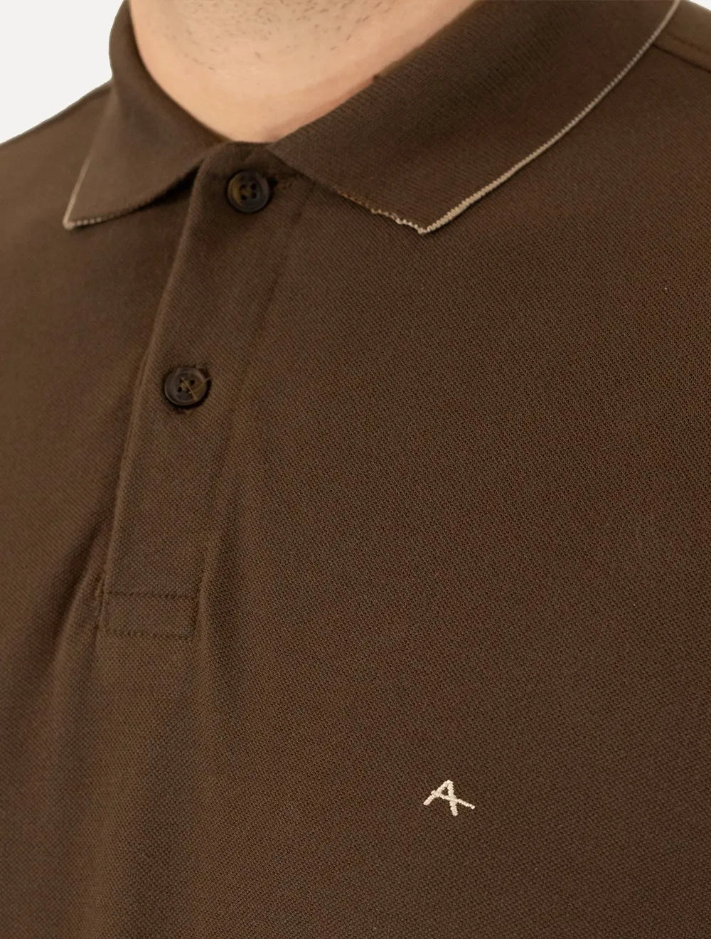 Polo Aramis Masculina Piquet Inner Frieze Marrom