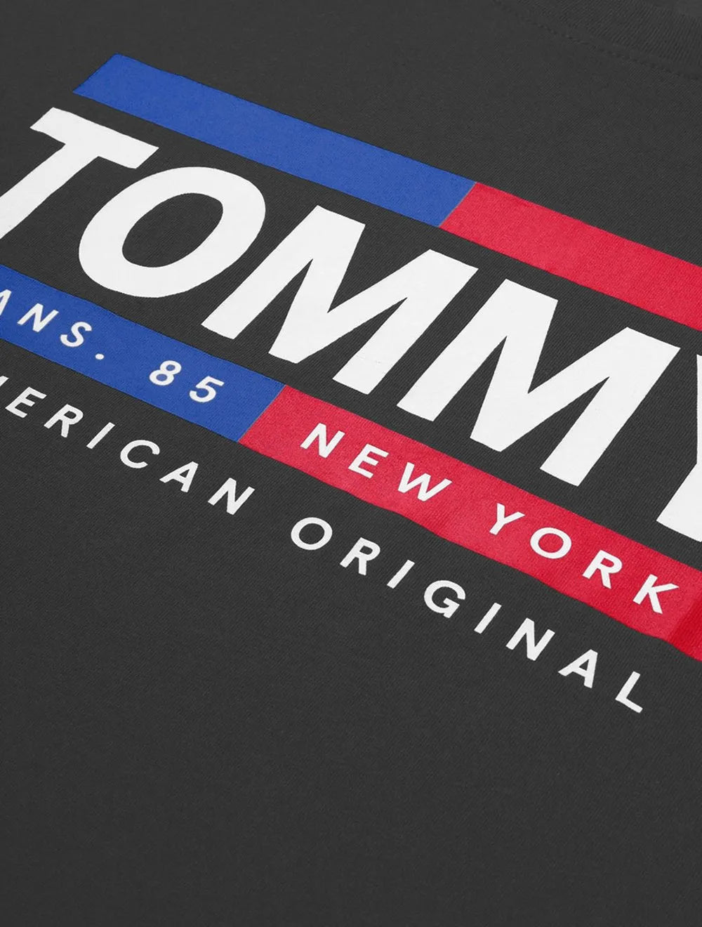 Camiseta Tommy Jeans Masculina American Original Stripes Preta