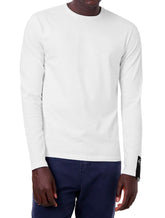 Blusa Replay Masculina Manga Longa Losango Negativo Branca