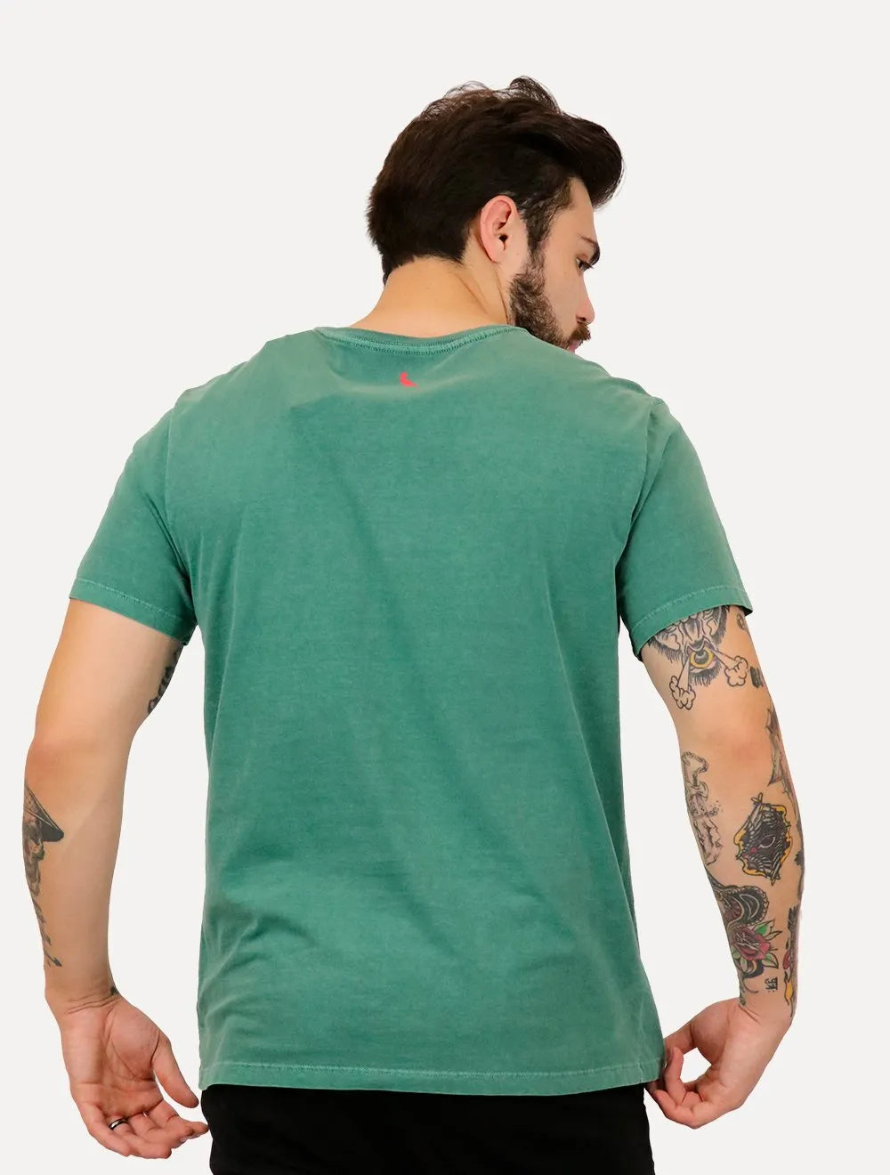 Camiseta Reserva Masculina Lisa Back Woodpecker Verde Escuro