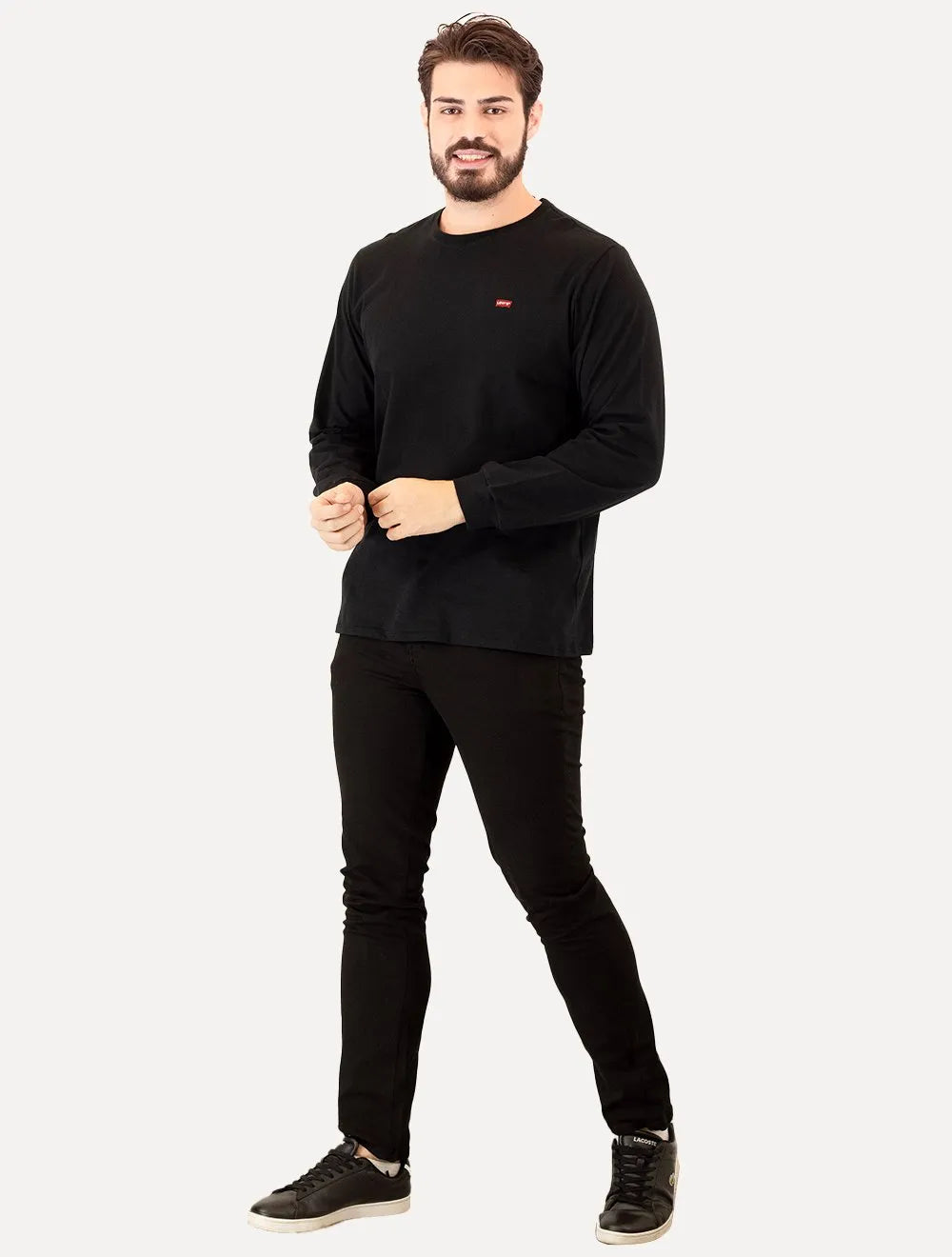 Blusa Levis Masculina Manga Longa Original Housemark Preta