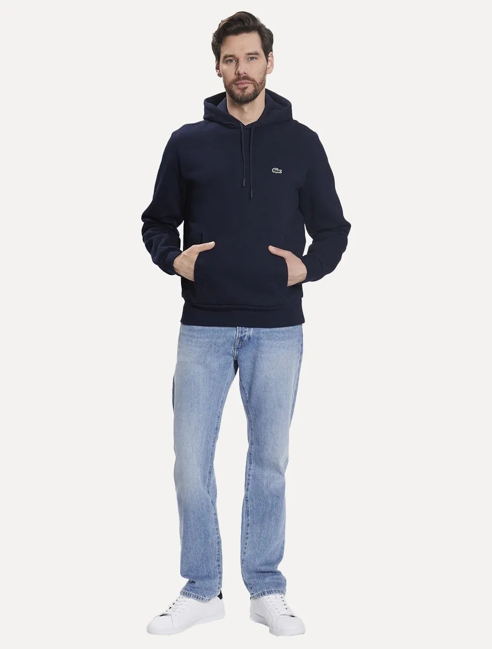Moletom Lacoste Masculino Hoodie Classic Fit Azul Marinho