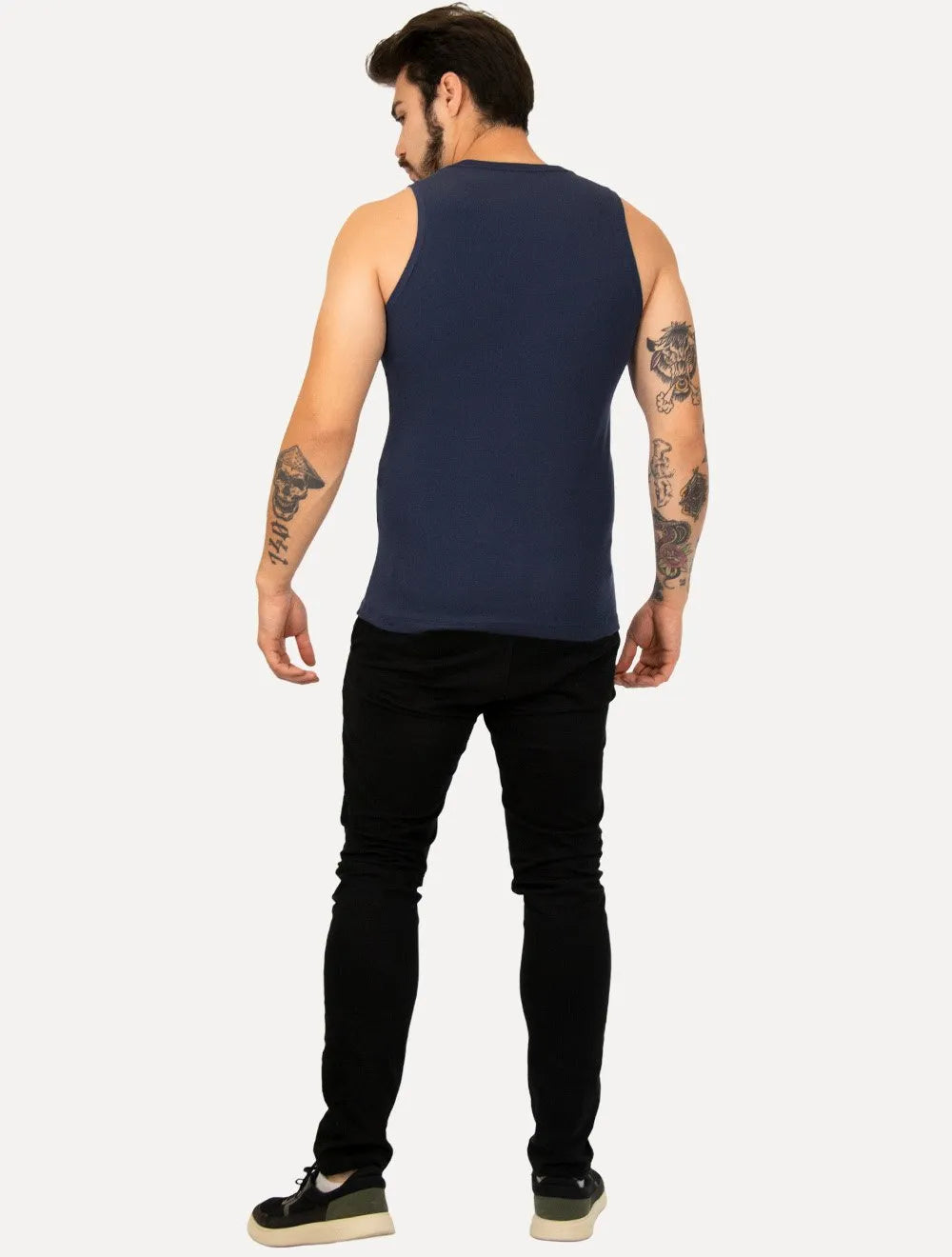 Regata Colcci Masculina Slim Canelada Azul Escuro