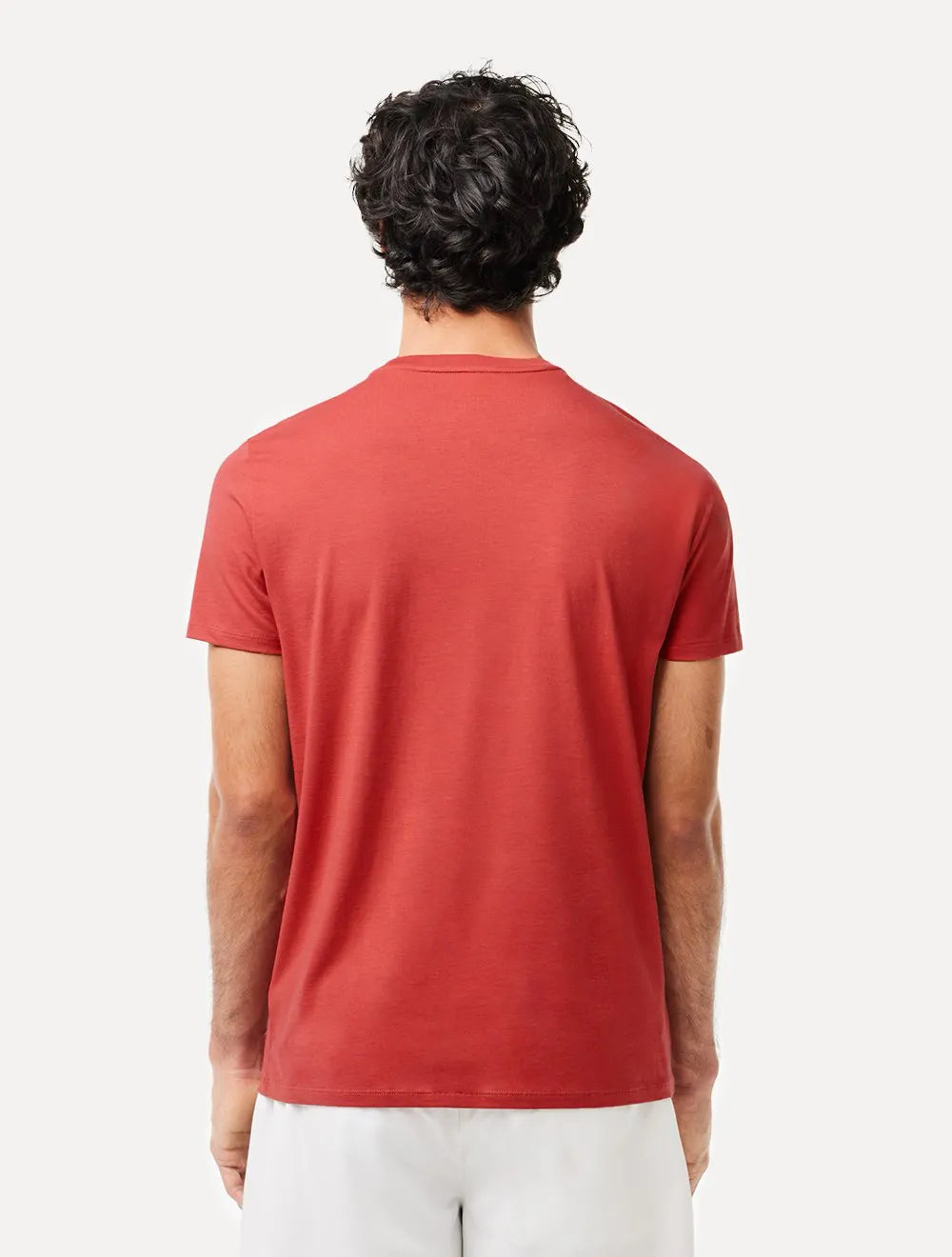 Camiseta Lacoste Masculina Jersey Pima Cotton Goiaba