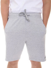 Bermuda Nautica Masculina Moletom Core Navy Side Cinza Mescla