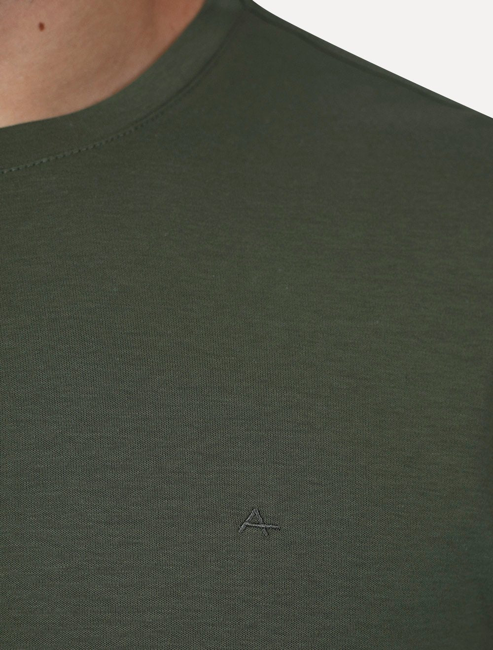Camiseta Aramis Masculina Basic Lisa Mono Liquid Cotton Verde Militar
