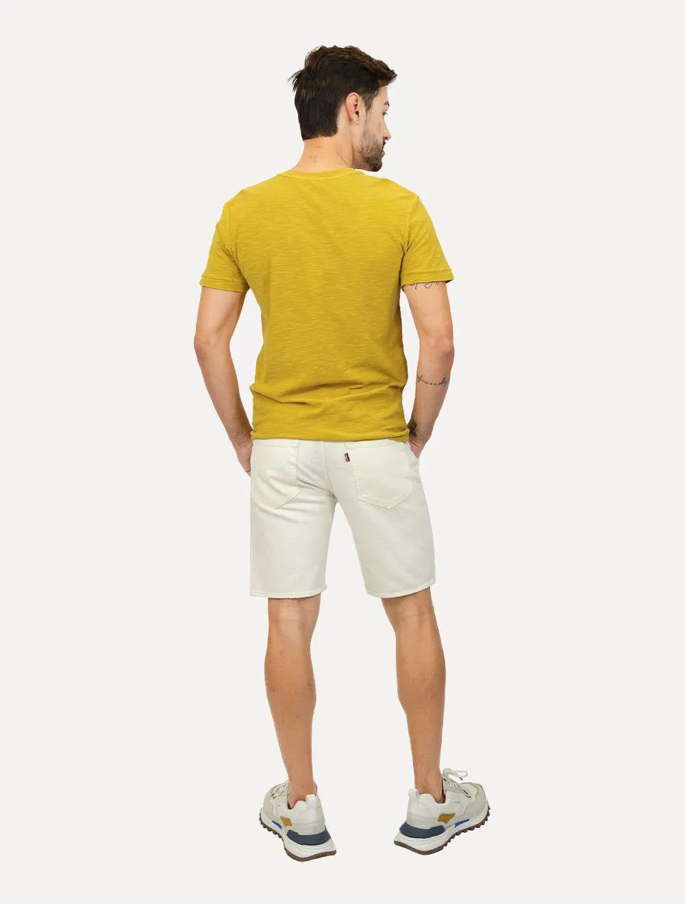 Bermuda Levis Jeans Masculina 501 Original Shorts Off-White