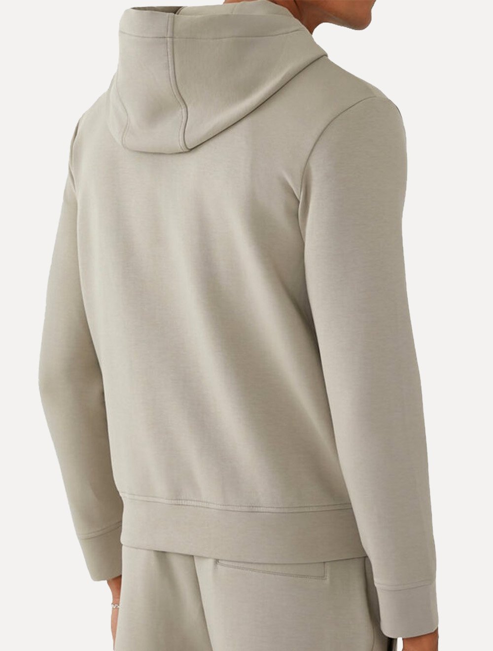 Blusa Moletom Emporio Armani Masculina Hoodie Logo Bordado Caqui