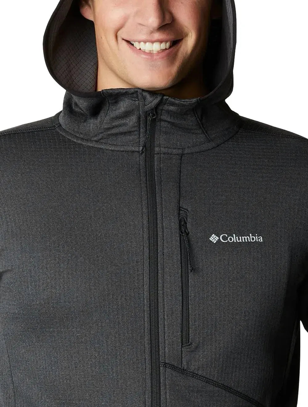 Jaqueta Columbia Masculina Fleece Park View Full Zip Hoodie Grafite