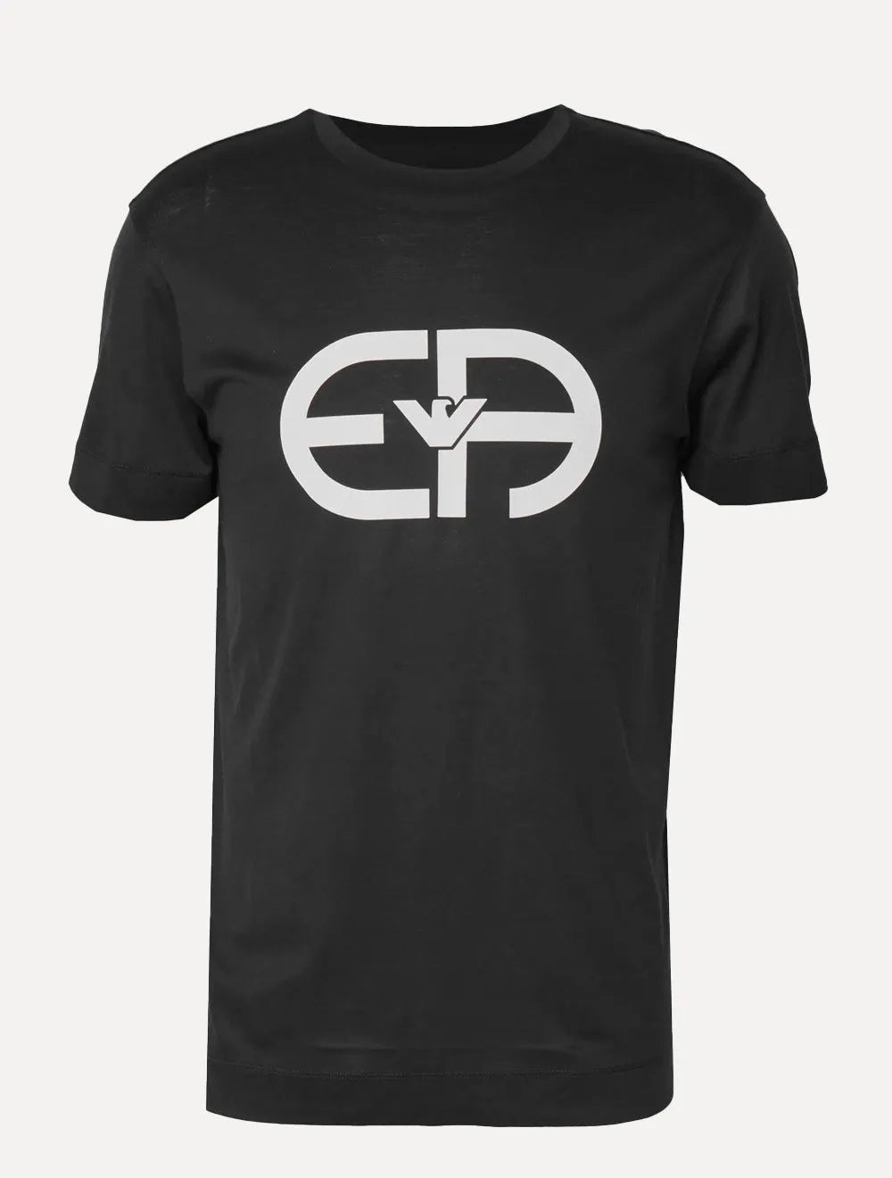 Camiseta Empório Armani Masculina Essential Logo Peito Preta