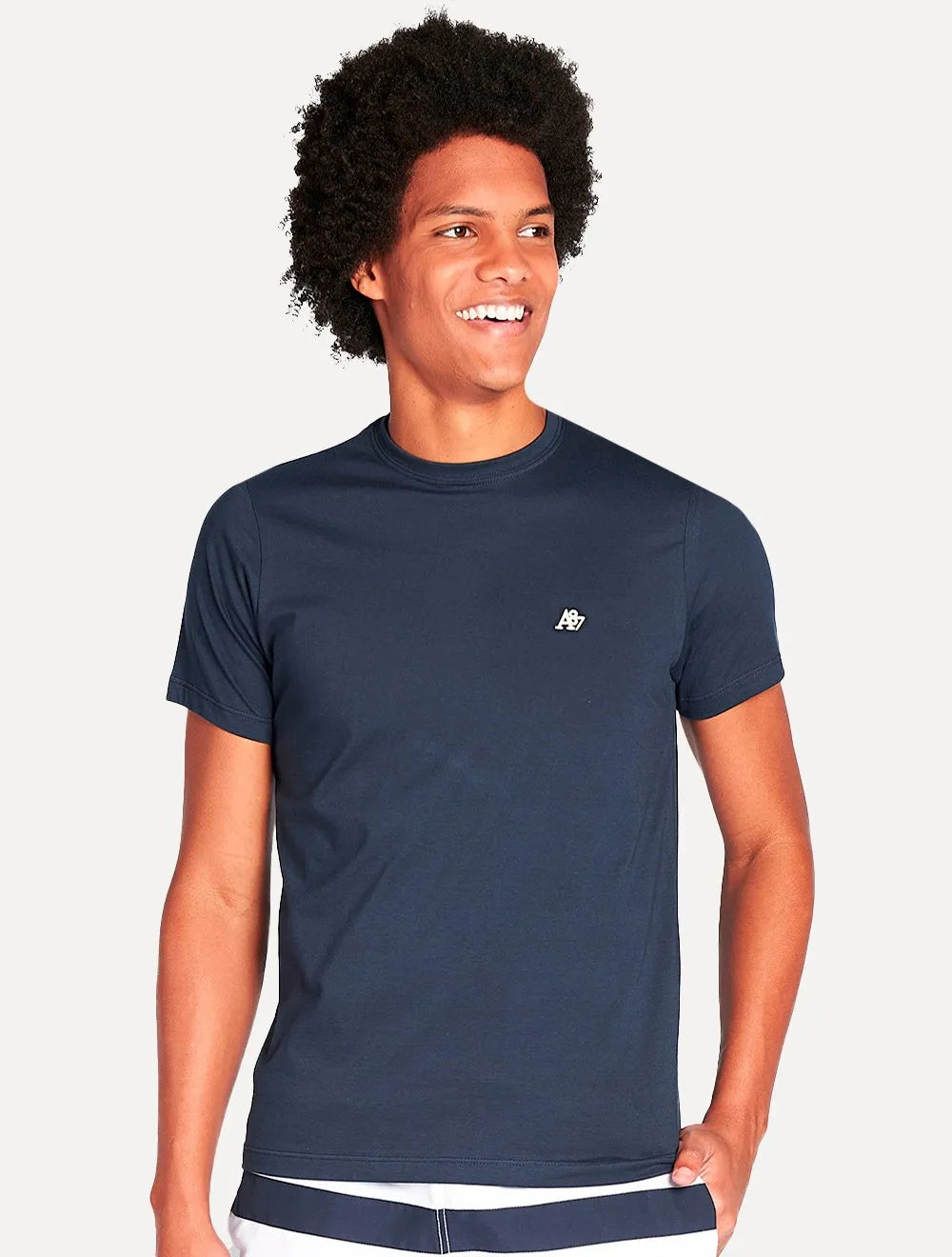 Camiseta Aeropostale Embroidered Light Logo NYC A87 Azul Marinho