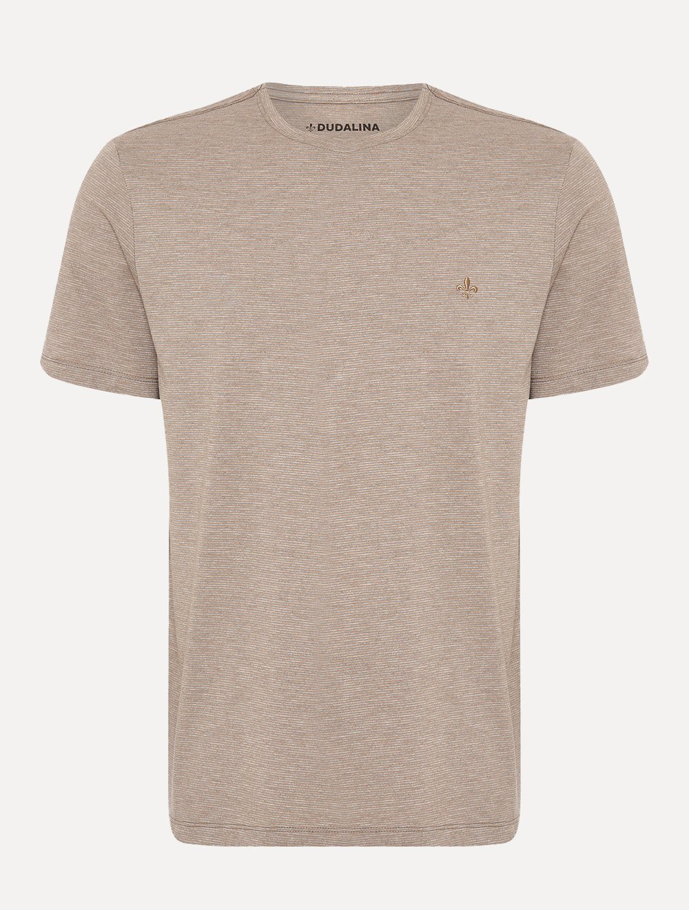 Camiseta Dudalina Masculina Basic Essential Caqui Escuro Mescla