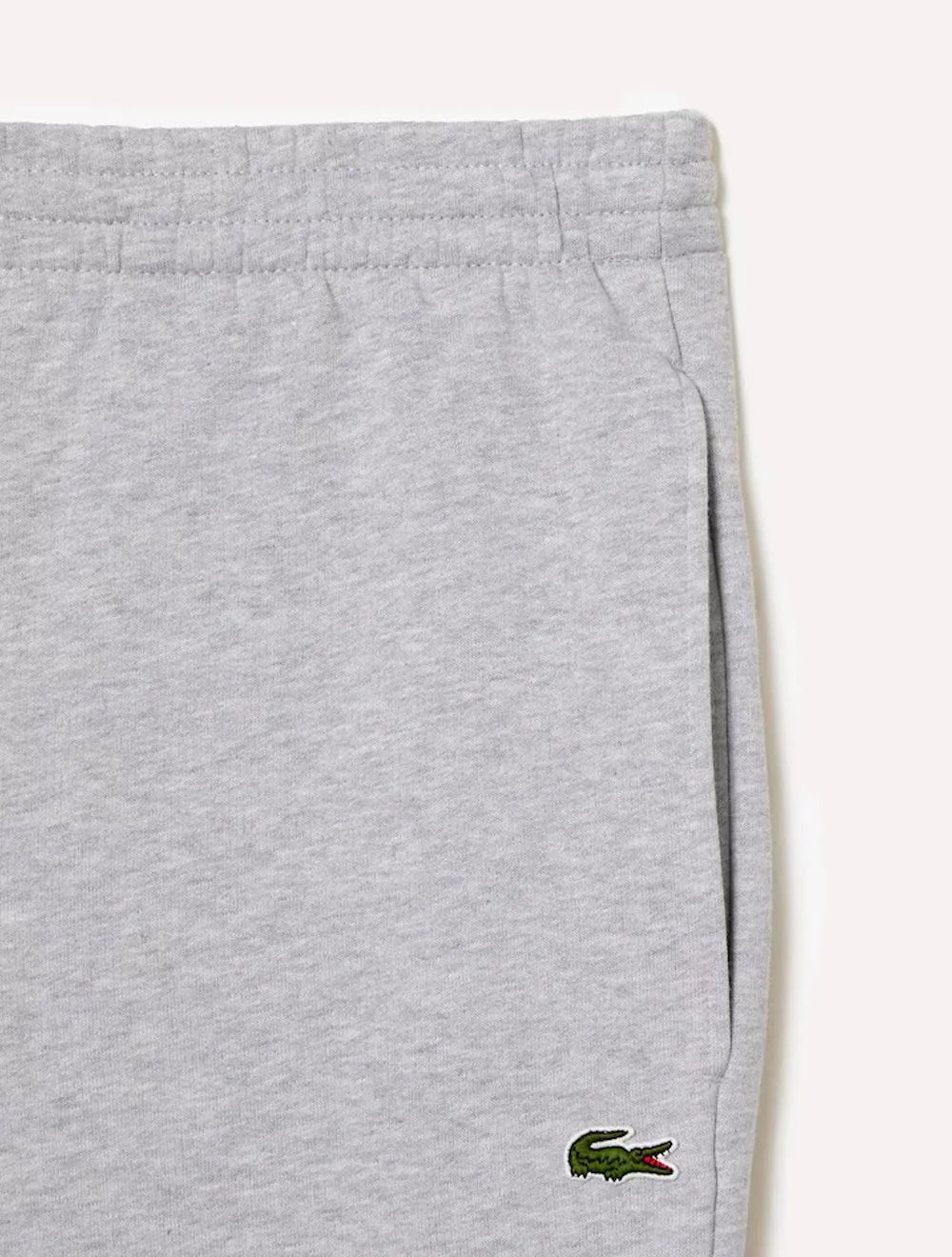 Calça Lacoste Masculina Slim Moletom Jogger Croco Cinza Mescla
