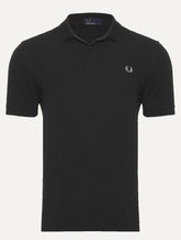 Polo Fred Perry Masculina Regular Piquet Plain Gray Logo Preta