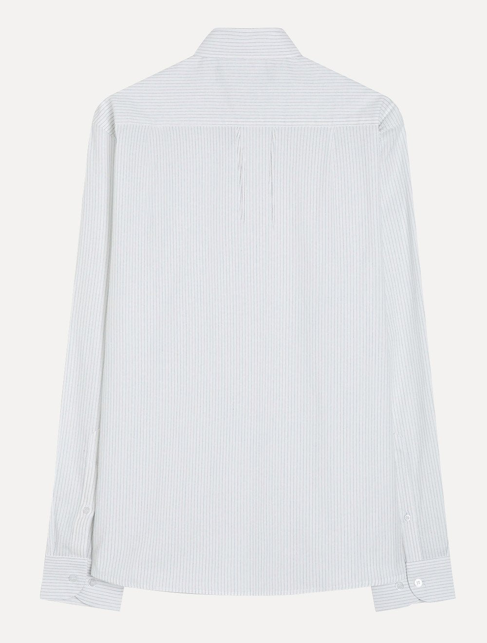 Camisa Ellus Masculina Regular Tricoline Lodge Classic Listrada Branca