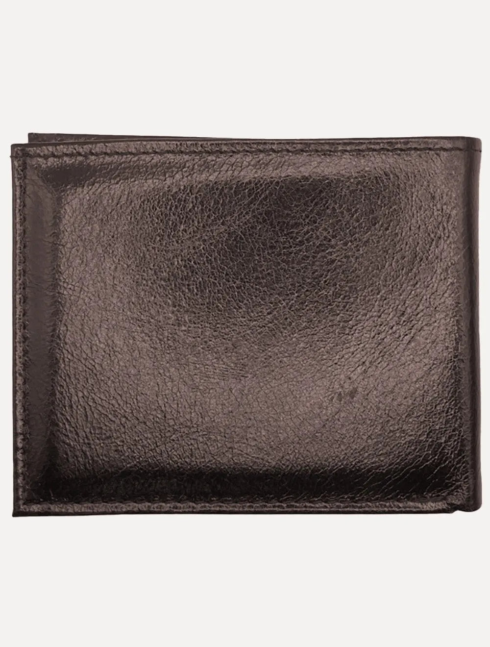 Carteira King & Joe Masculina Couro Rebite Logo Marrom Escuro