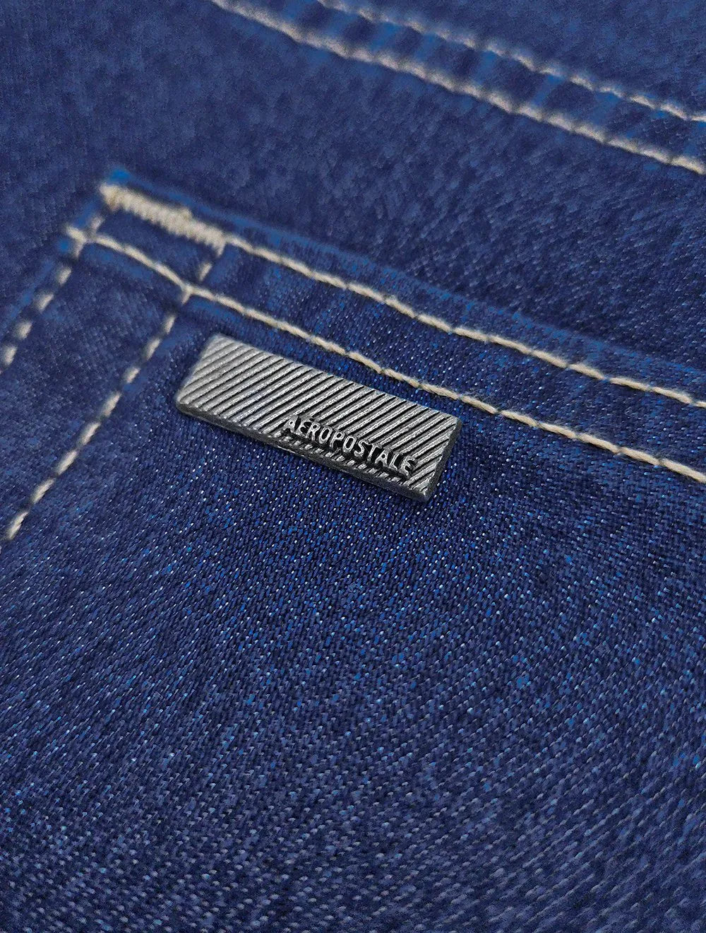 Bermuda Aeropostale Masculina Jeans Walk Azul Escuro