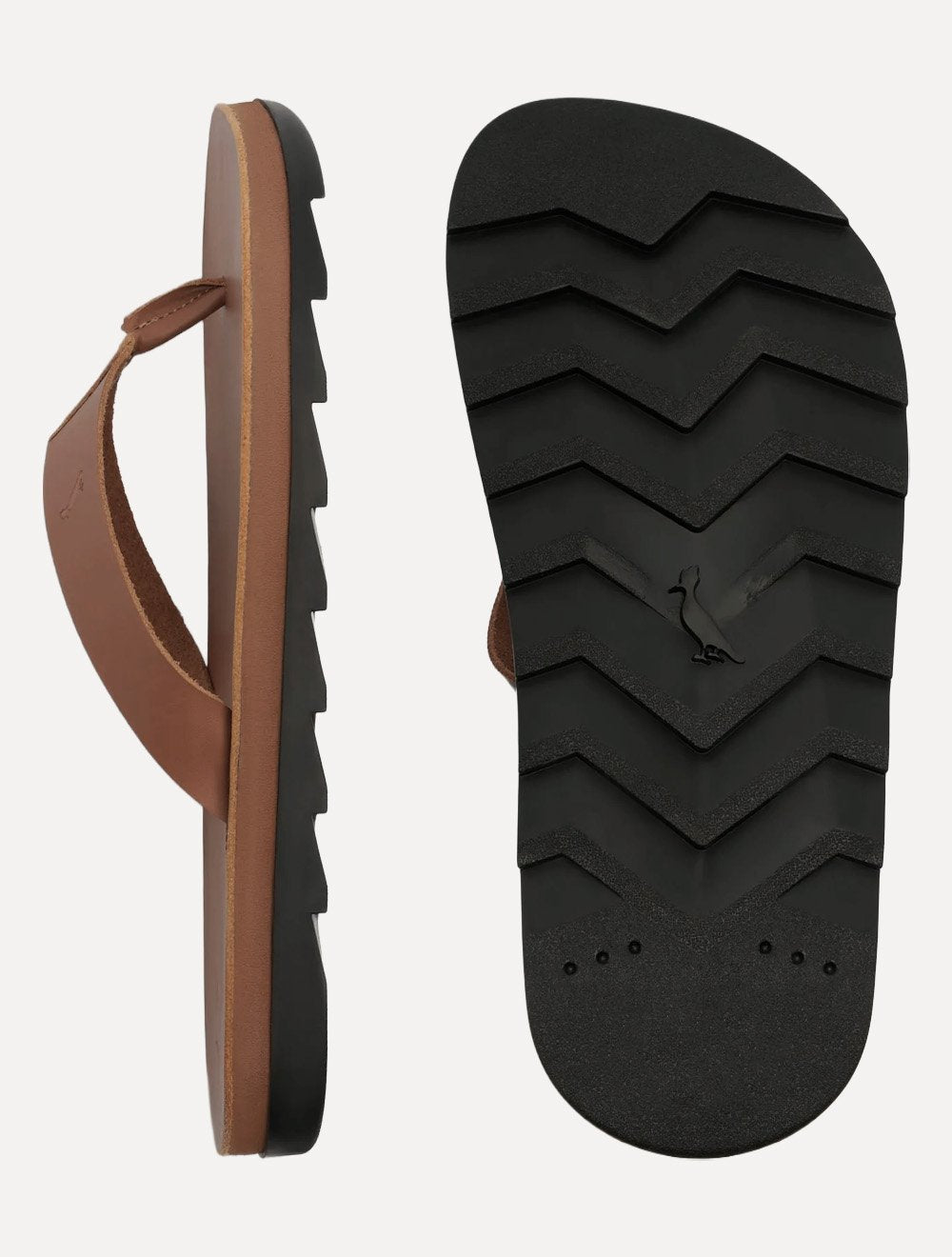 Chinelo Reserva Masculino RSV Deck 2.0 Couro Marrom Café