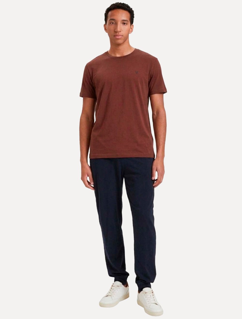 Kit Camisetas Empório Armani Masculina C-Neck Printed Logo Vermelha e Azul Marinho