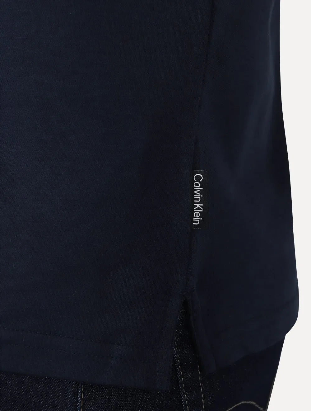 Polo Calvin Klein Masculina Regular Básica Interlock Liquid Touch Azul Marinho