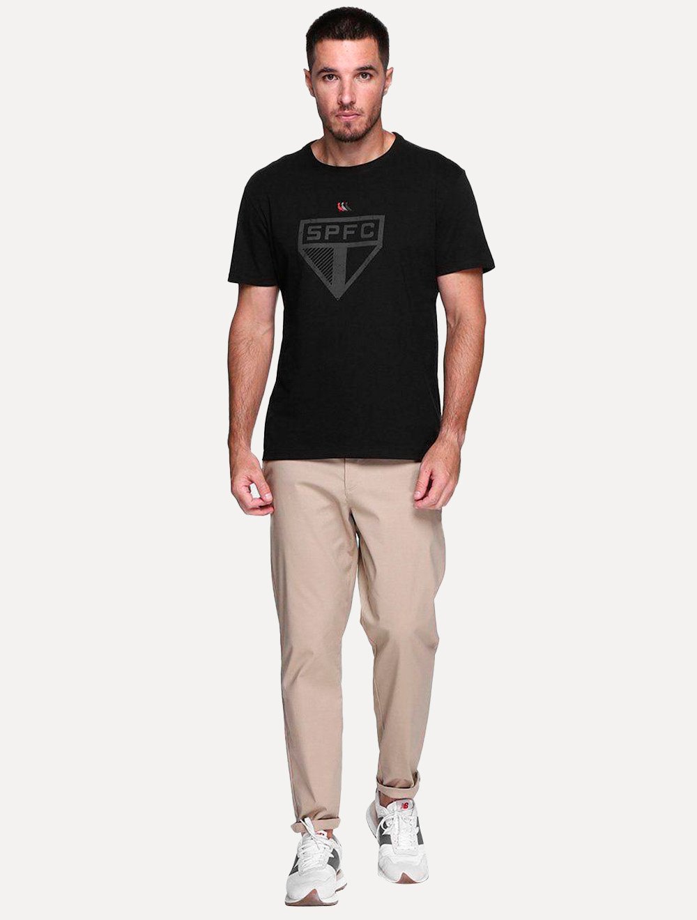 Camiseta Reserva Masculina SPFC Big Shield Preta