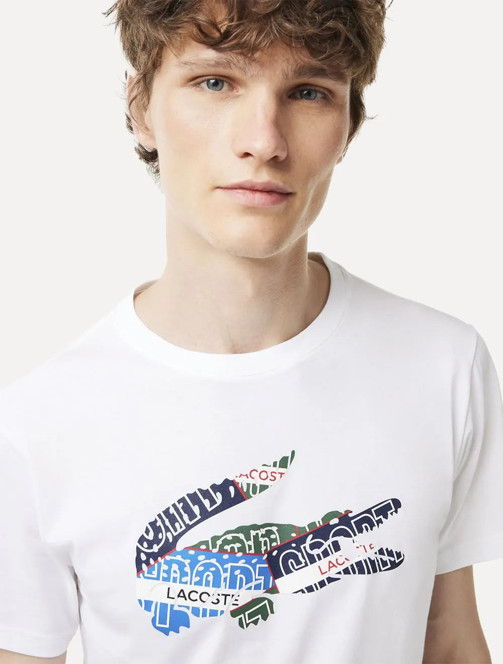 Camiseta Lacoste Masculina Sport Cotton Jersey Logo Branca