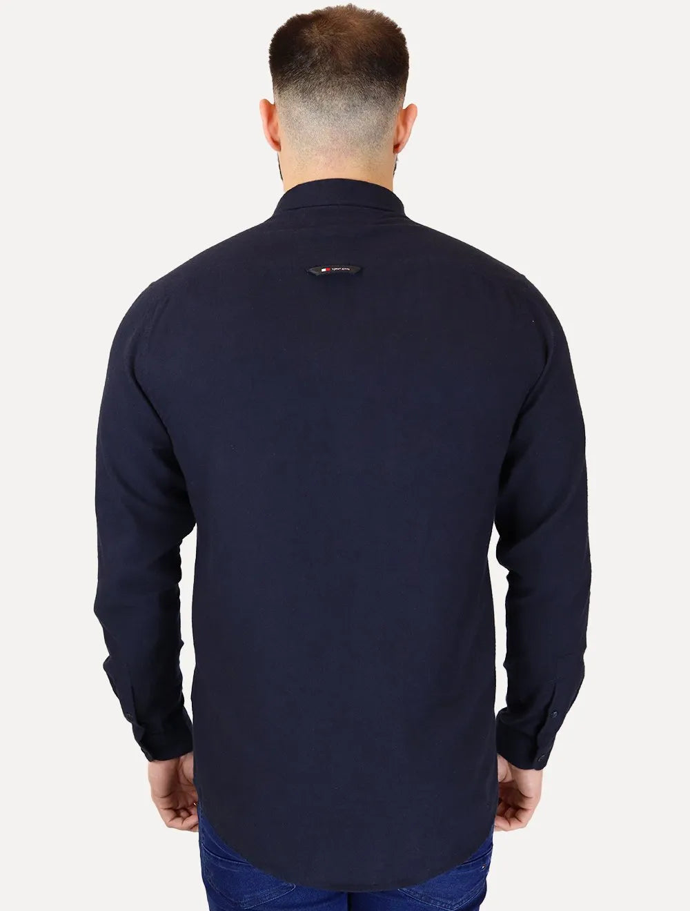Camisa Tommy Jeans Masculina Regular Flannel Azul Marinho