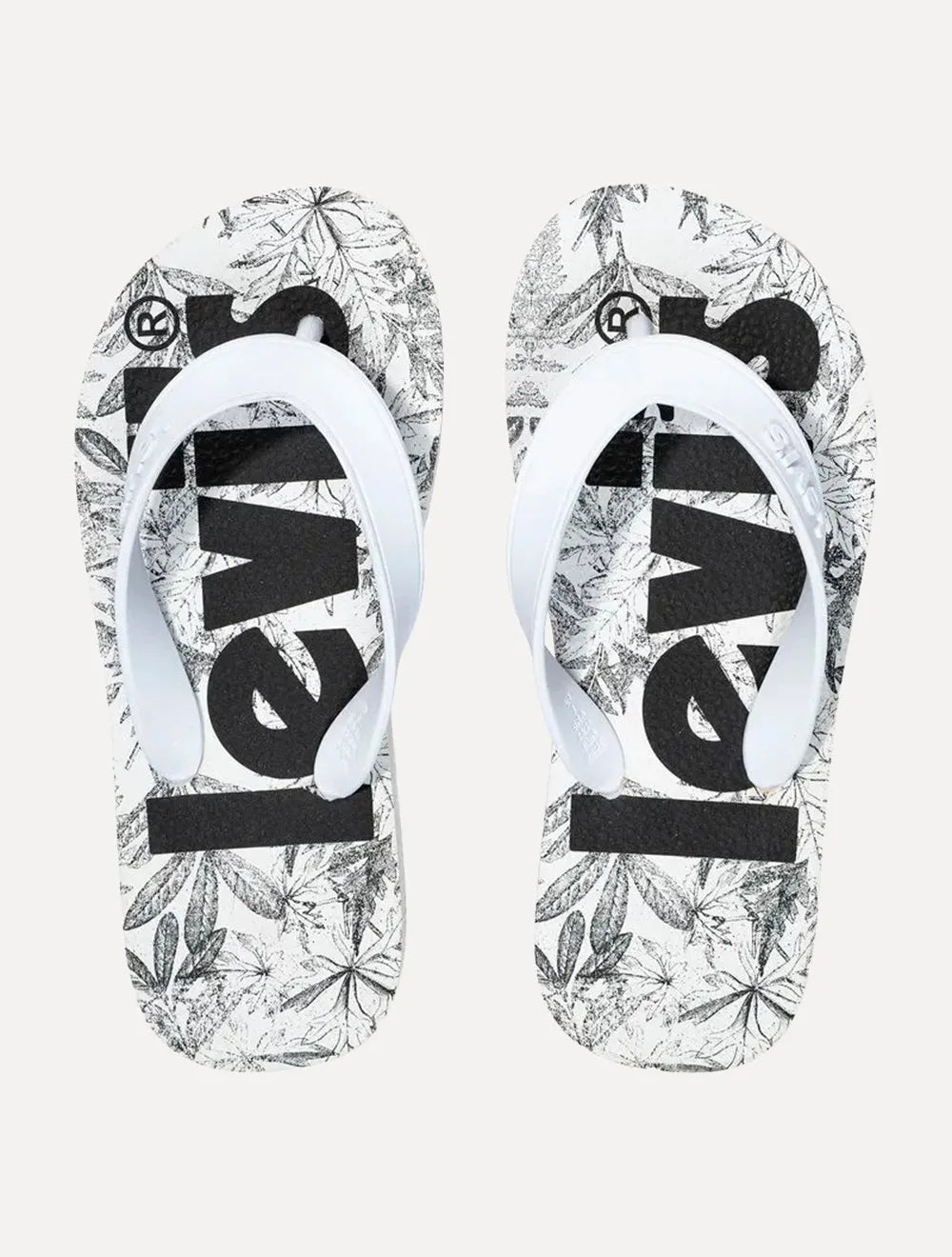 Chinelo Levis Printed Mono Flower Branco
