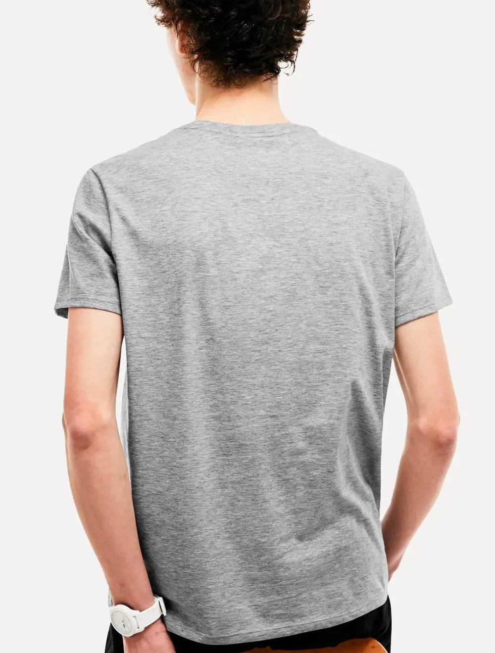 Camiseta Lacoste Masculina Jérsei Algodão Pima Cinza Mescla