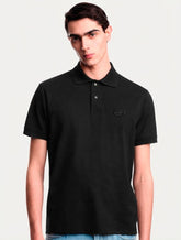 Camisa Polo Empório Armani Masculina Embossed EA Logo Embroidery Preta