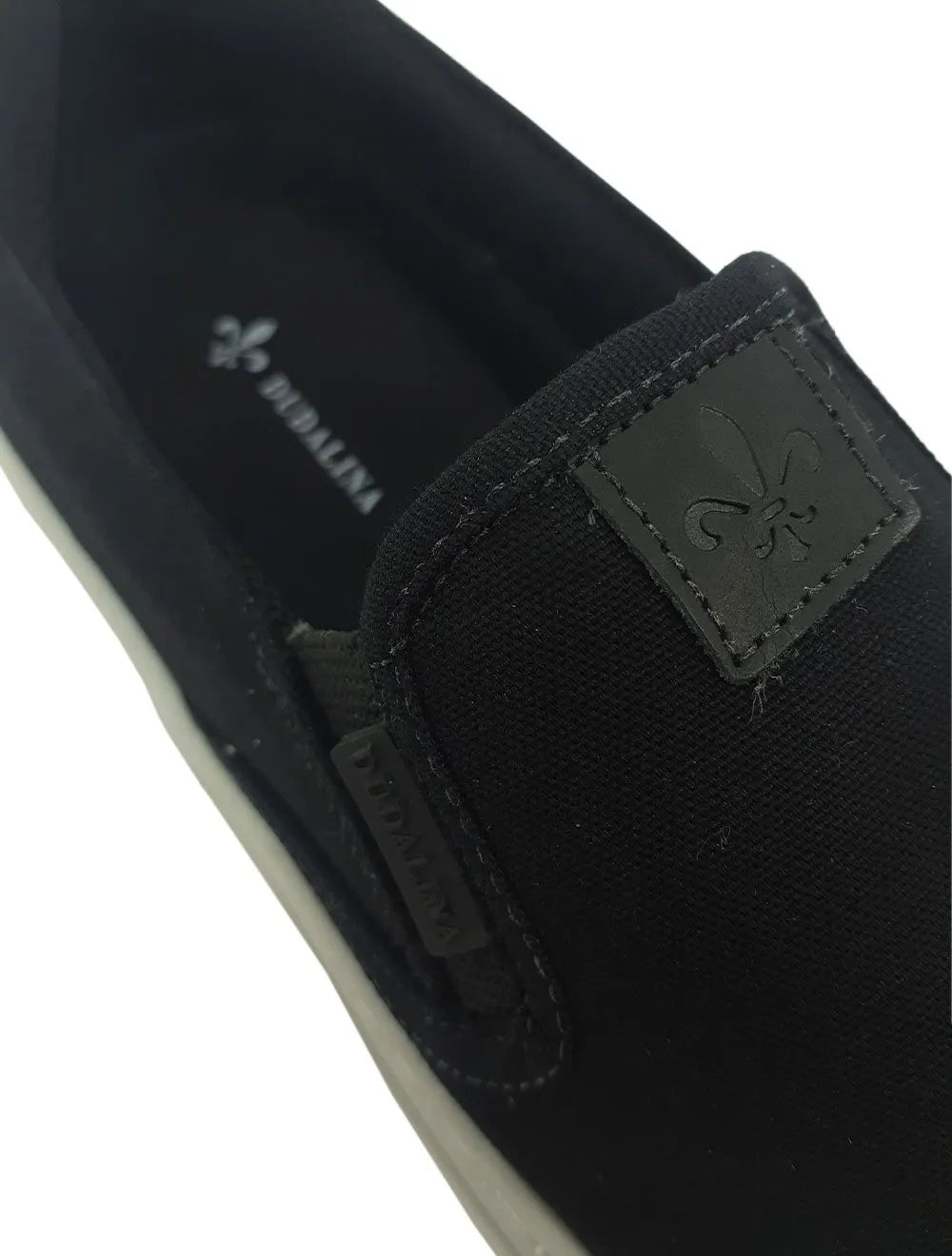Tênis Dudalina Masculino Zara Slip On Lona Mistral Napa Logo Preto