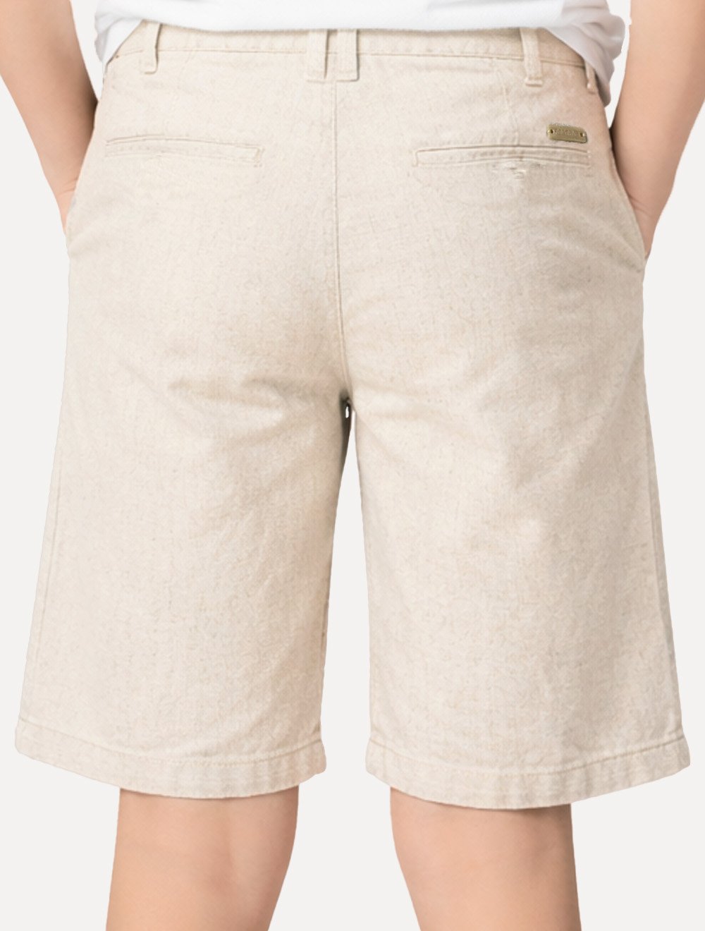 Bermuda Reserva Infantil Casual Linho Tal Pai Tal FIlho Areia