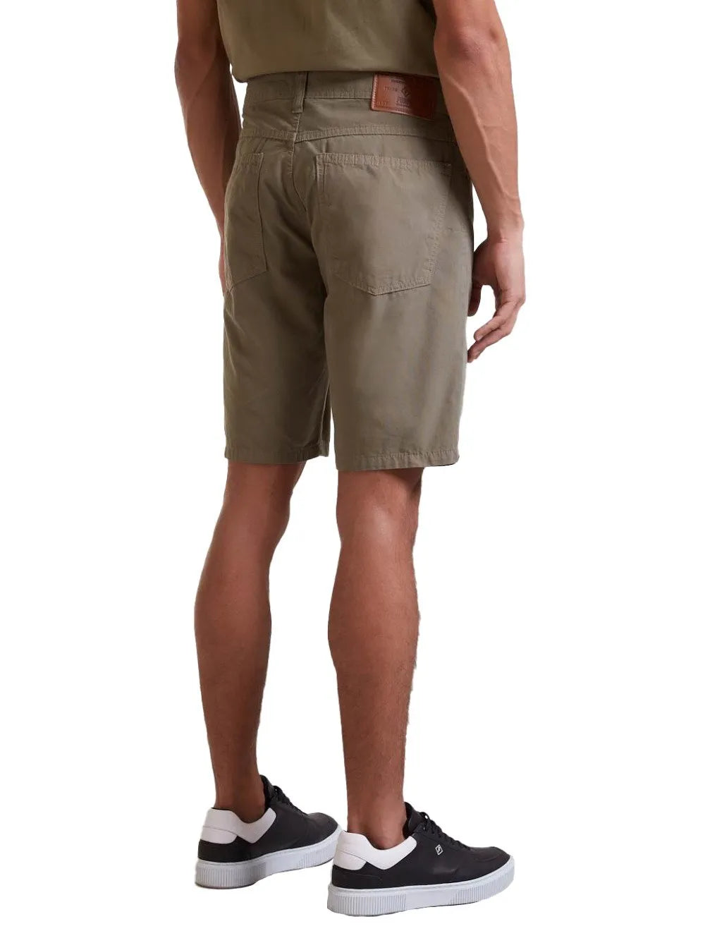 Bermuda Forum Masculina Sarja Paul Slim Verde Militar
