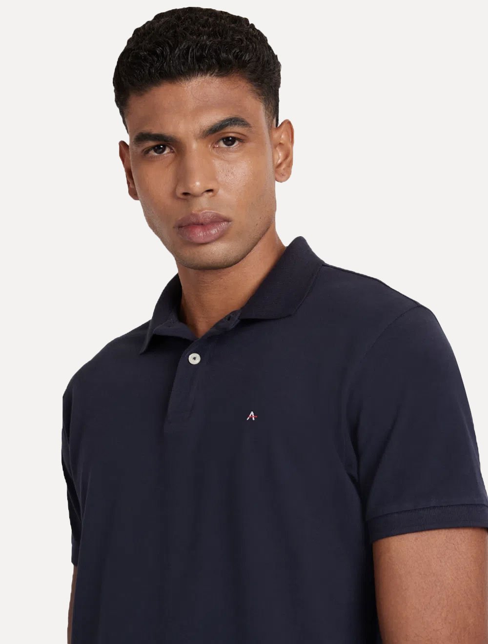 Polo Aramis Masculina Basic Piquet Azul Marinho