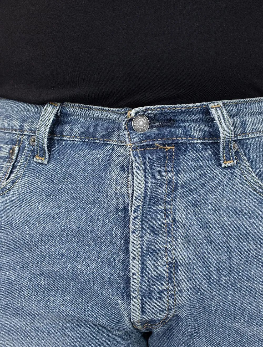 Calça Levis Jeans Masculina 501 Original Stretch Mid Rise Clara