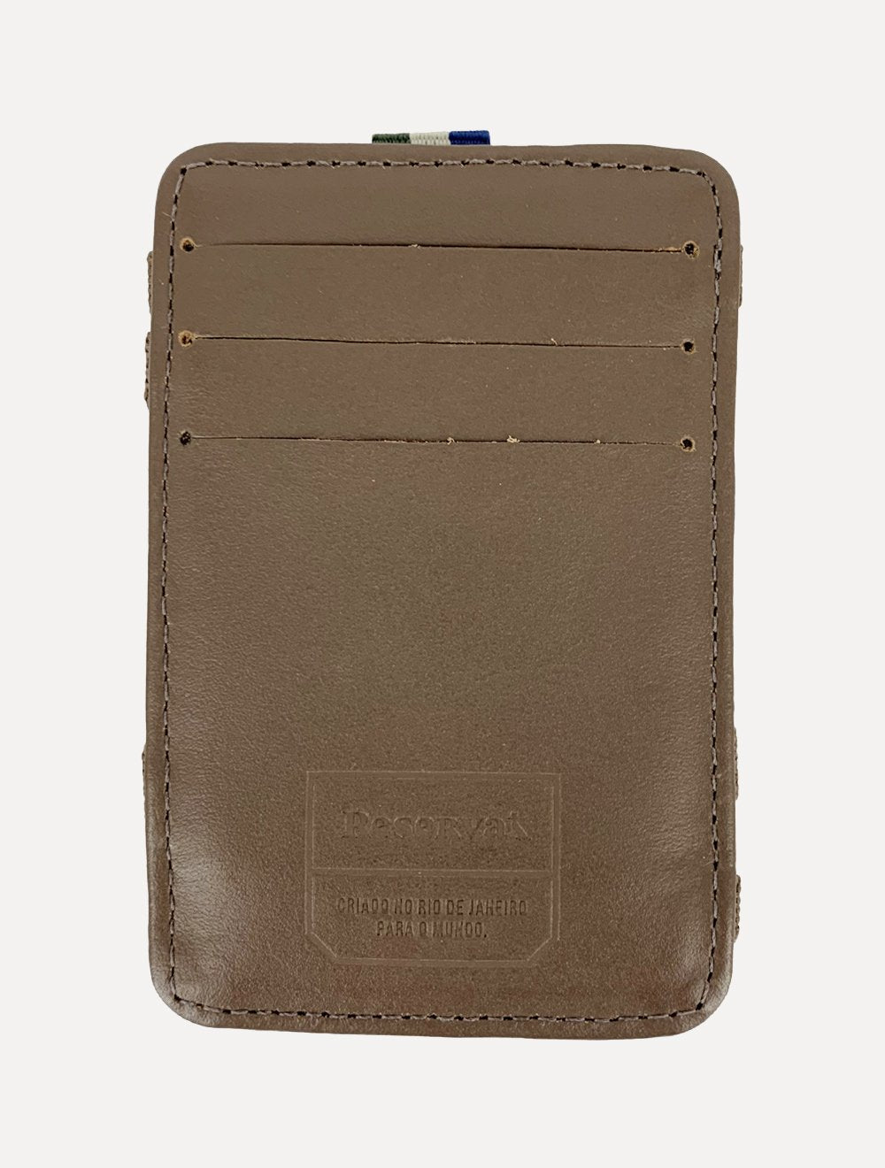 Carteira Reserva Masculina Couro Neutral Mágica Marrom