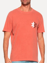 Camiseta Osklen Masculina Slim Rough Snow Icon Laranja