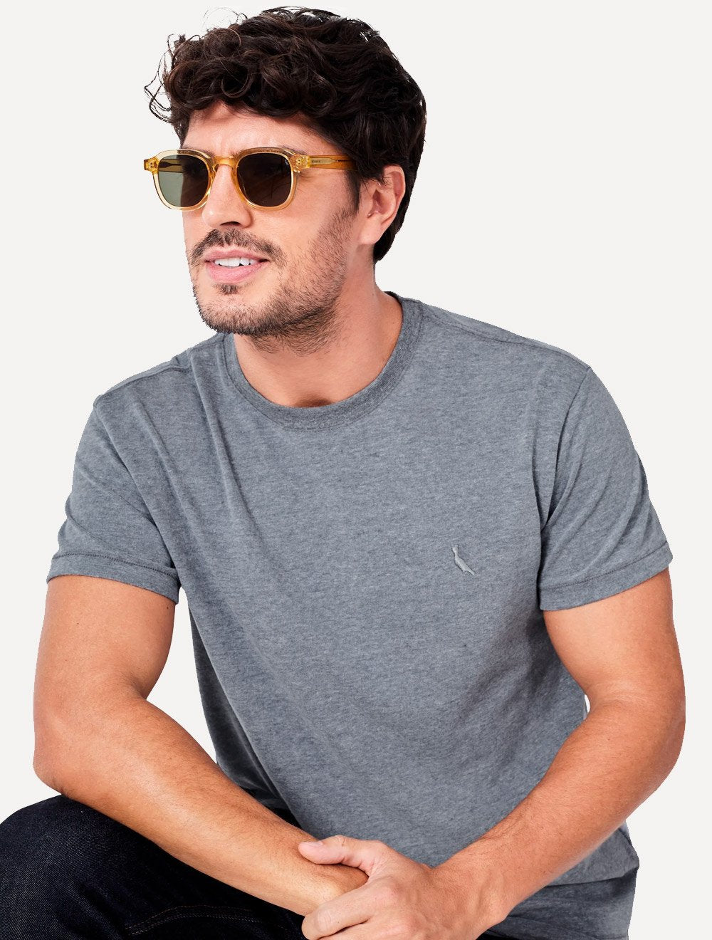 Camiseta Reserva Masculina Regular Mescla Touch Azul Marinho