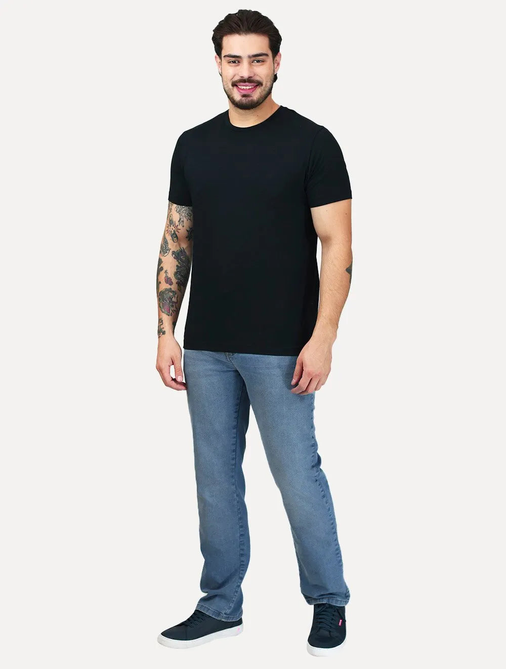 Calça Dudalina Jeans Masculina Right Vintage Azul Claro
