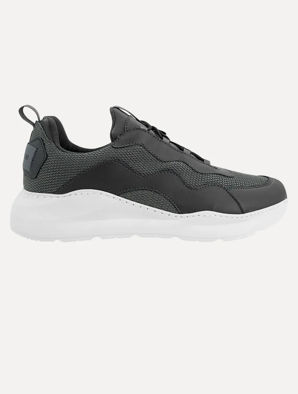 Tênis Aeropostale Masculino Casual Recortes Zig Textile Cinza Médio