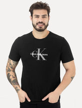 Camiseta Calvin Klein Jeans Masculina Reissue Large Logo Preta