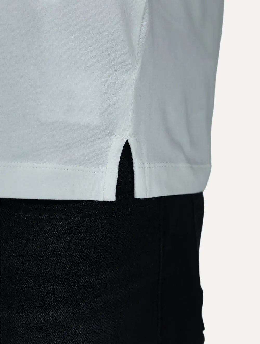 Polo Armani Exchange Masculina Regular Fit Jersey Off White