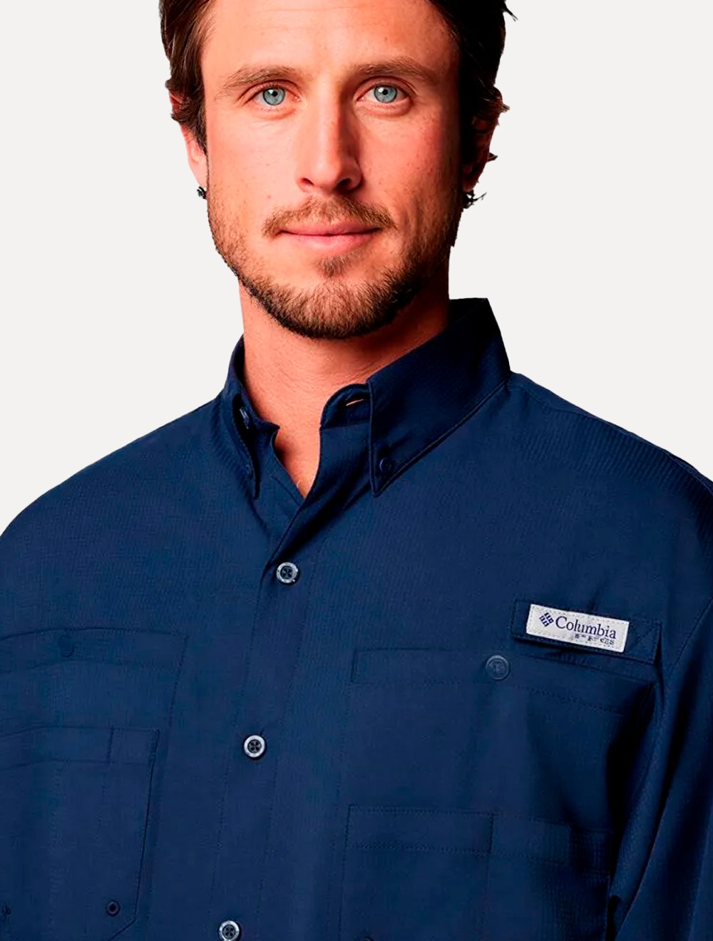 Camisa Columbia Masculina Tamiami II Navy Collegiate Azul Marinho