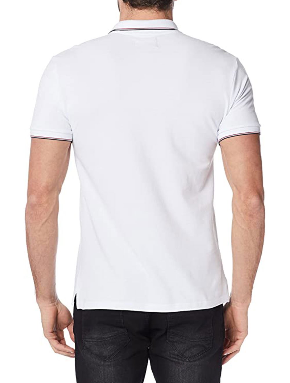 Polo Forum Masculina Muscle Piquet Tipped Collar Branca