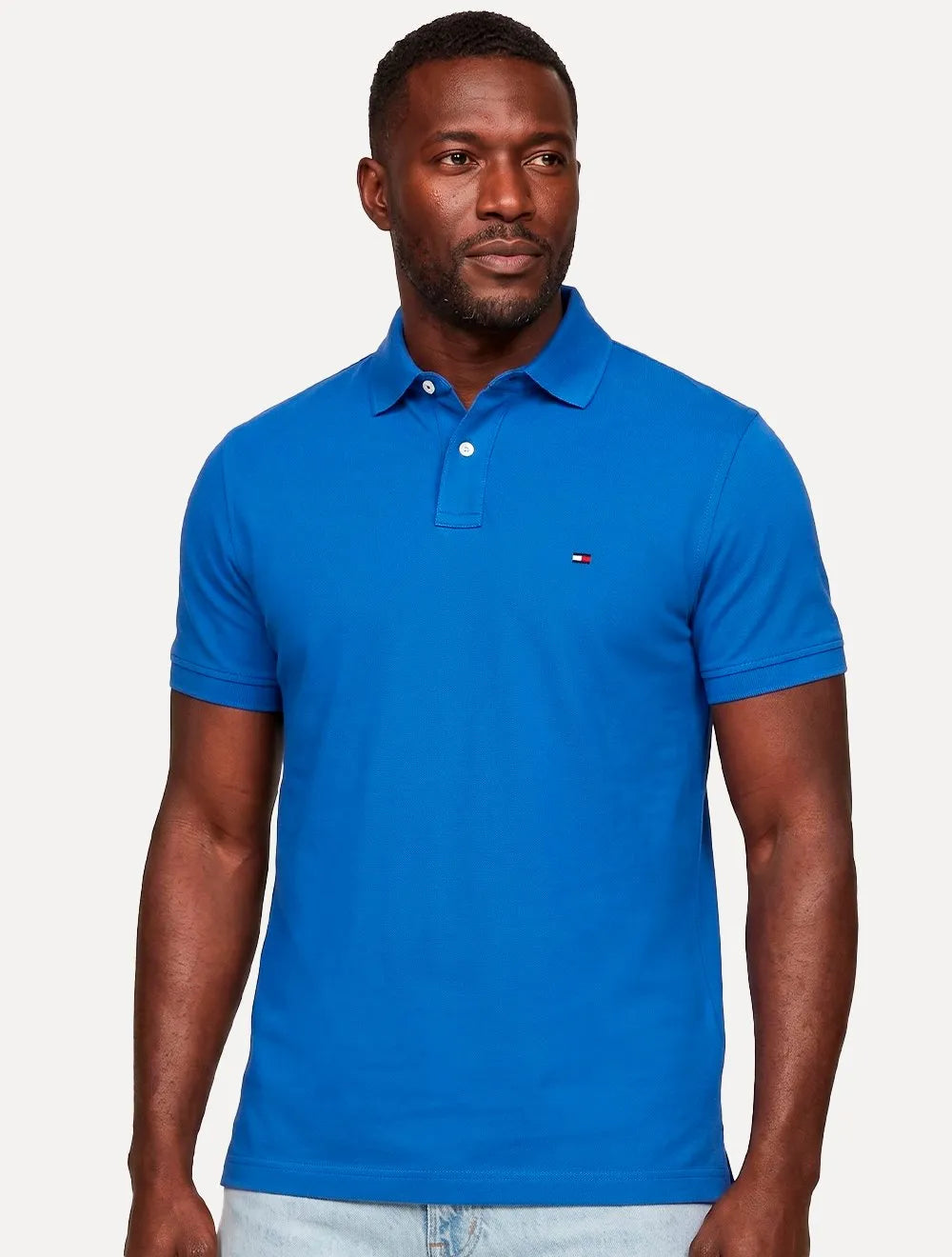 Polo Tommy Hilfiger Masculina Regular Piquet 1985 Orbit Azul